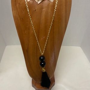 Black long necklace